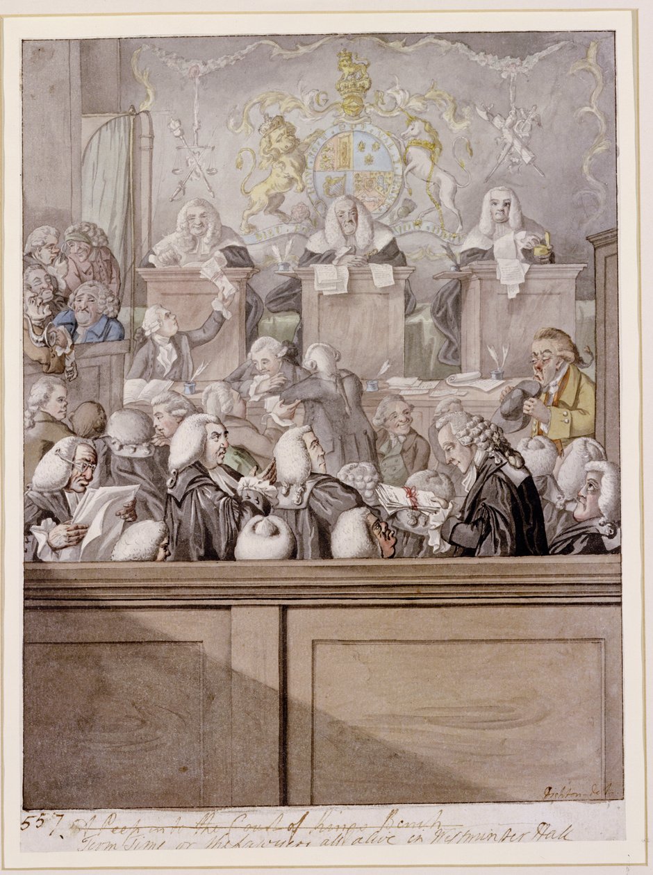 Term Time – vagy az ügyvédek élnek a Westminster Hallban (ceruza és w/c papíron) alkotó: Robert Dighton