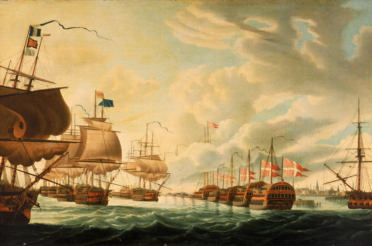 A koppenhágai csata, 1801. április 2., 19. század eleje (olaj, vászon) alkotó: Robert Dodd