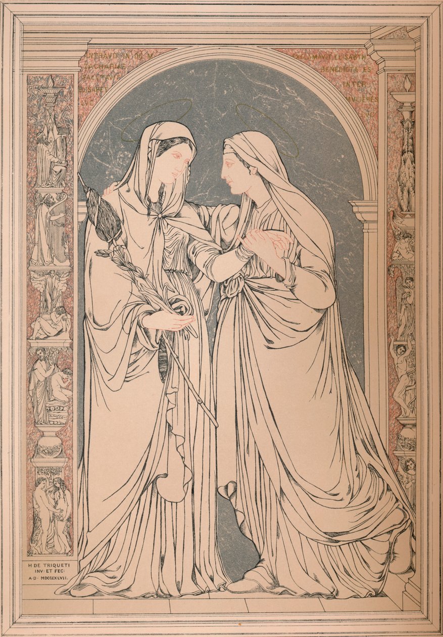 Márványmozaikkép, H. De Triqueti báró, Párizs, 1893. alkotó: Robert Dudley