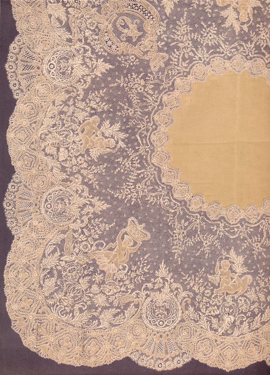 Brüsszeli csipke zsebkendő, 1863. alkotó: Robert Dudley