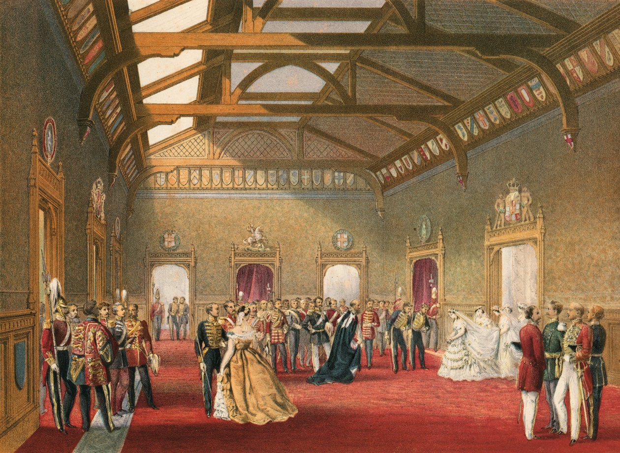 A menyasszonyi menet felvezetése (chromolitho) alkotó: Robert Dudley