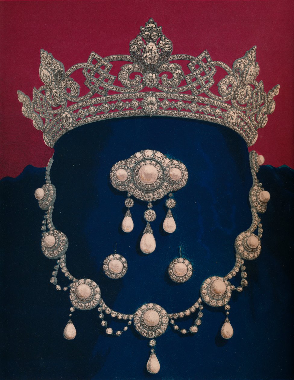 Gyémántok és gyöngyök Parure – HRH ajándéka, a walesi herceg, 1863. alkotó: Robert Dudley