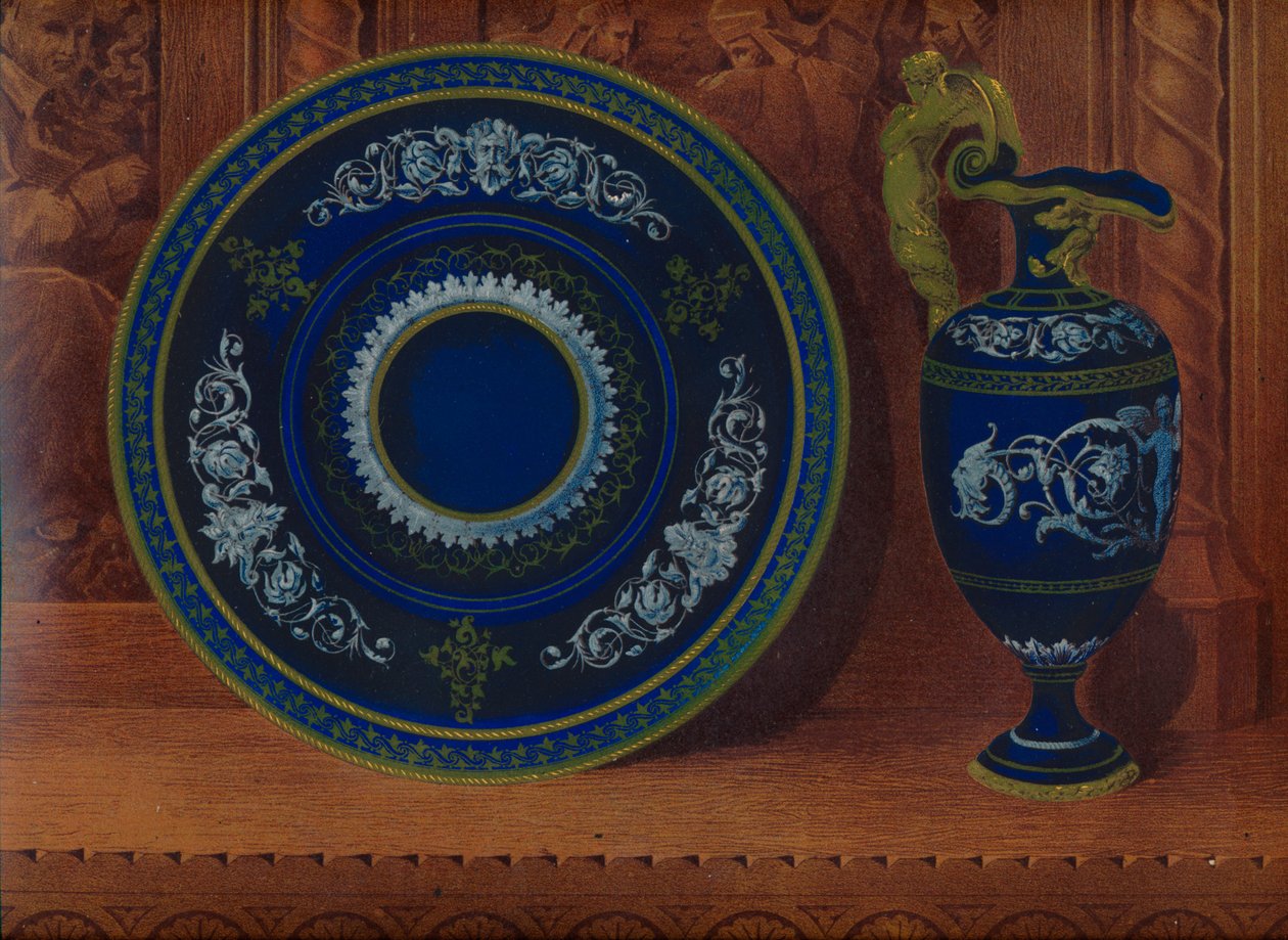 Porcelán Ewer & Plateau, 1863. alkotó: Robert Dudley