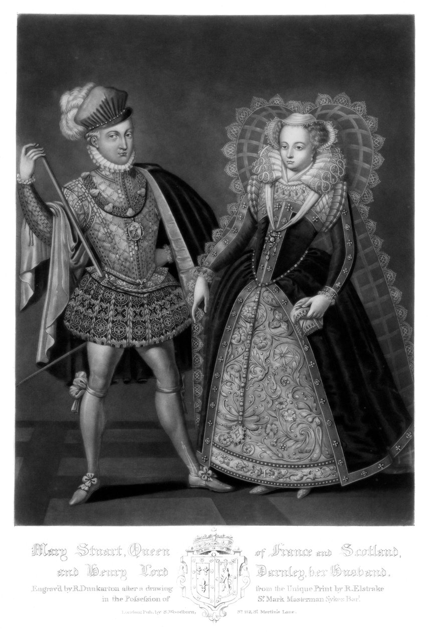 Mary Stuart, Franciaország és Skócia királynője és Henry Lord Darnley, férje, 1816. alkotó: Robert Dunkarton