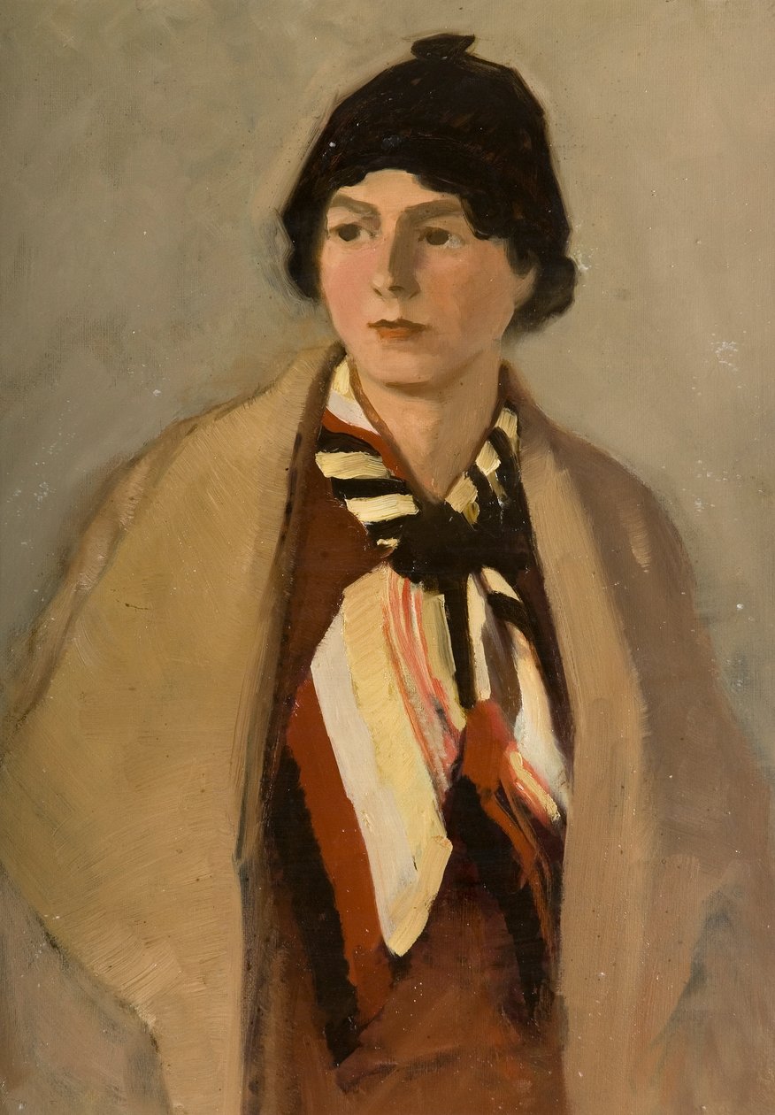 A művész feleségének portréja (olaj a fedélzeten) alkotó: Robert Ernest McEune