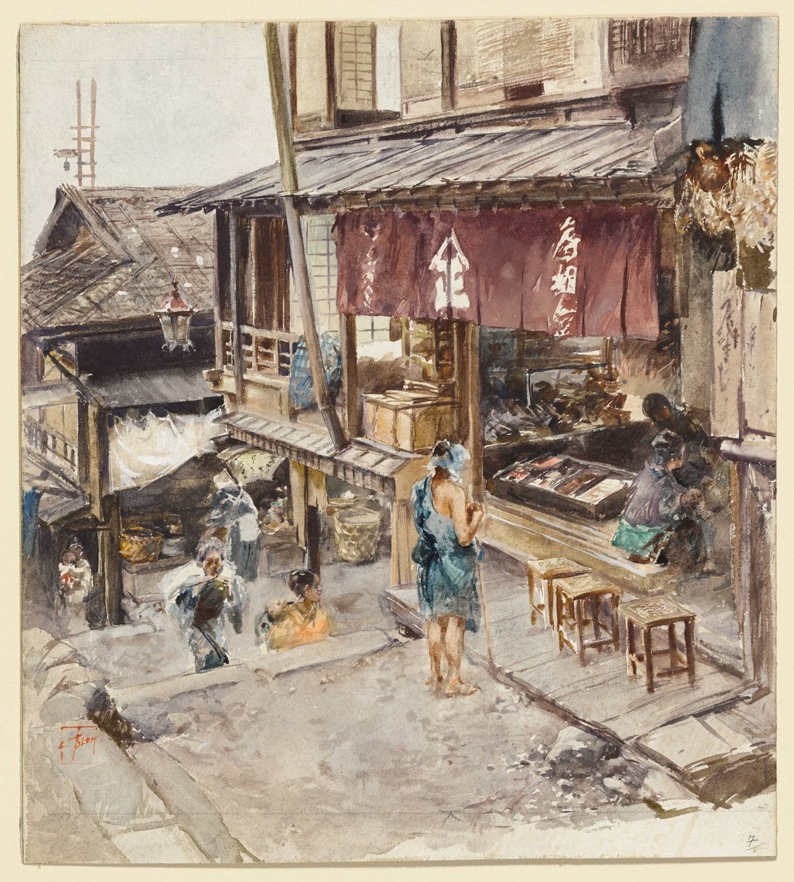Egy utca Ikaóban, Japán, III alkotó: Robert Frederick Blum