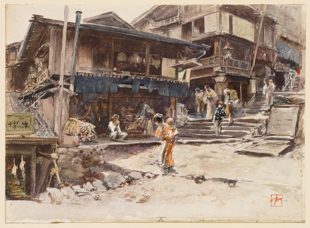 Egy utca Ikaóban, Japánban, I alkotó: Robert Frederick Blum