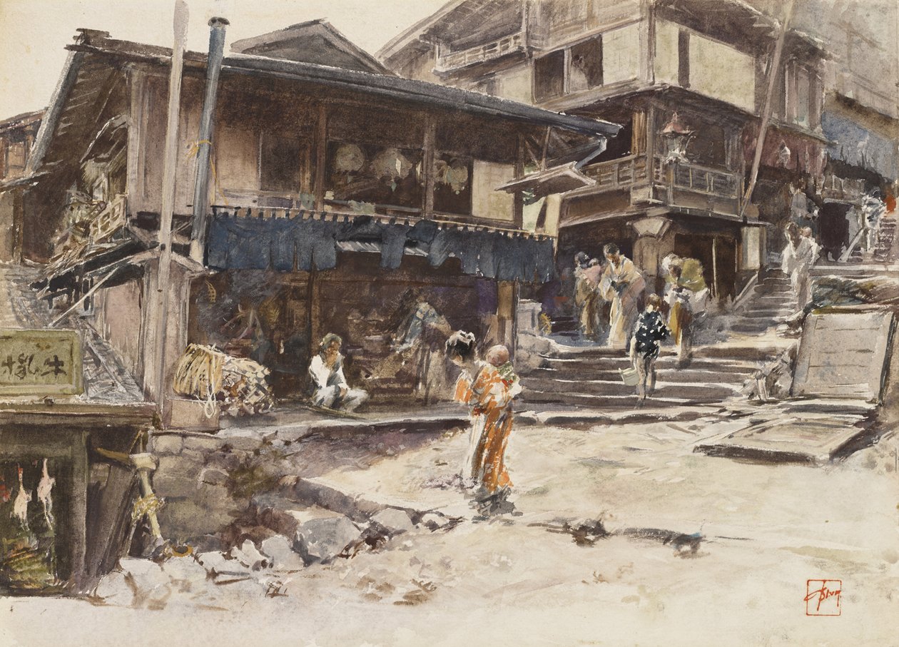 Egy utca Ikaóban, Japánban I, 1890 alkotó: Robert Frederick Blum