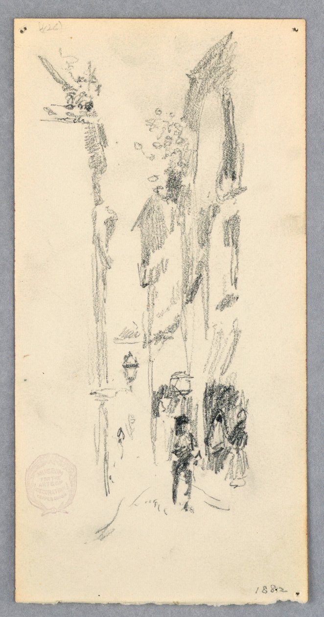 Rajz, utcai jelenet, Velence, 1882 alkotó: Robert Frederick Blum