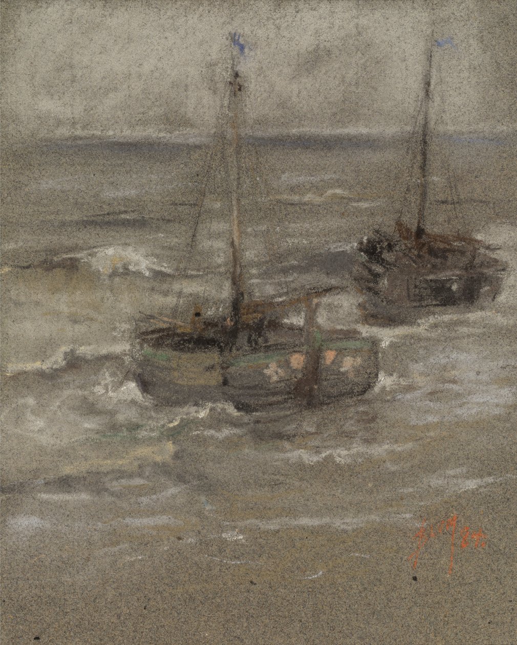 Horgászhajók horgonyon alkotó: Robert Frederick Blum