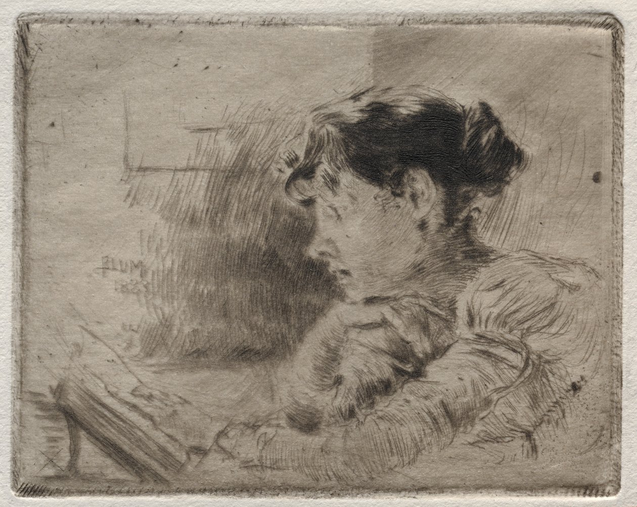 Olvasó lány, 1883. alkotó: Robert Frederick Blum