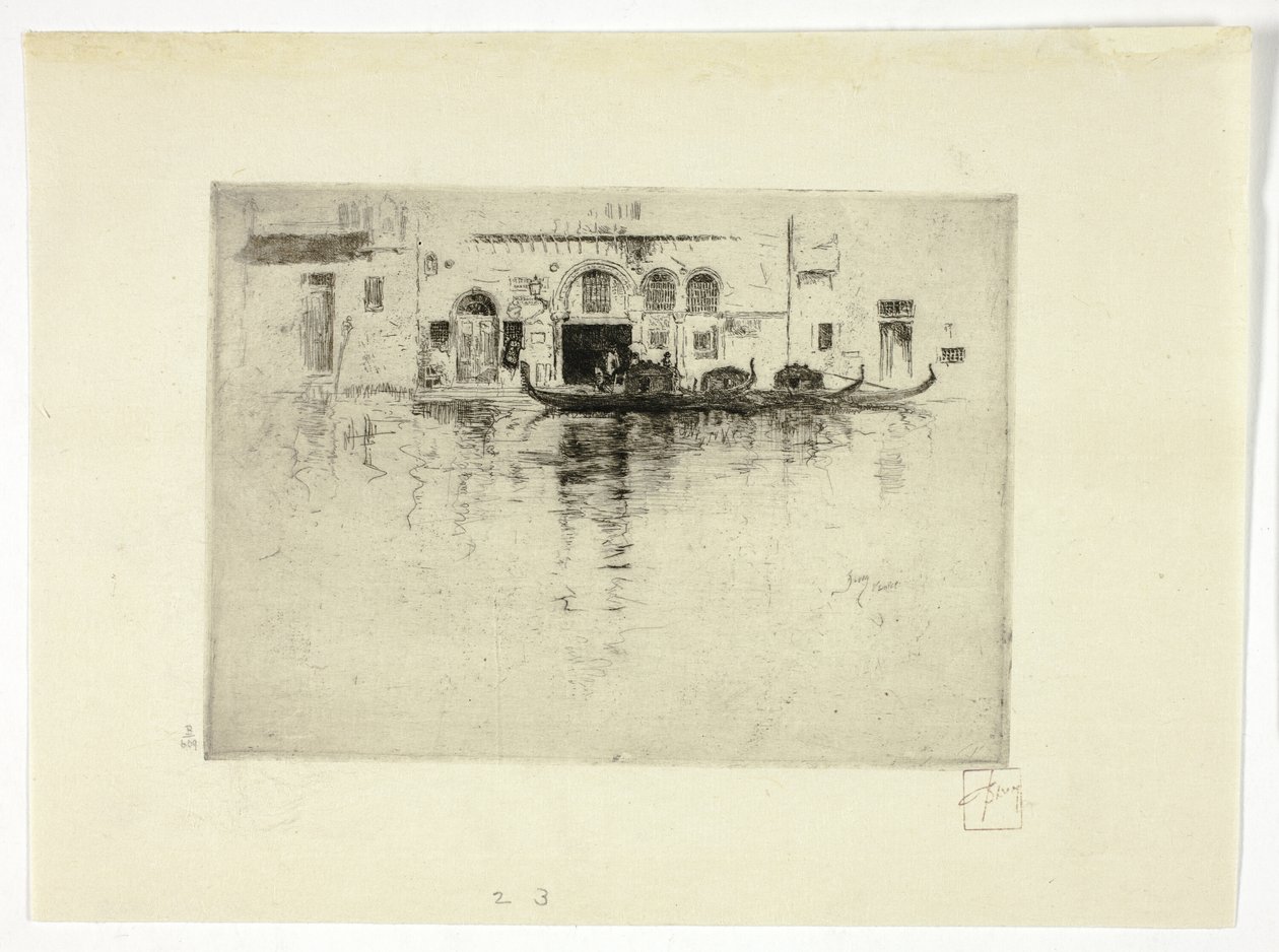 Gondolák és a velencei palota alkotó: Robert Frederick Blum