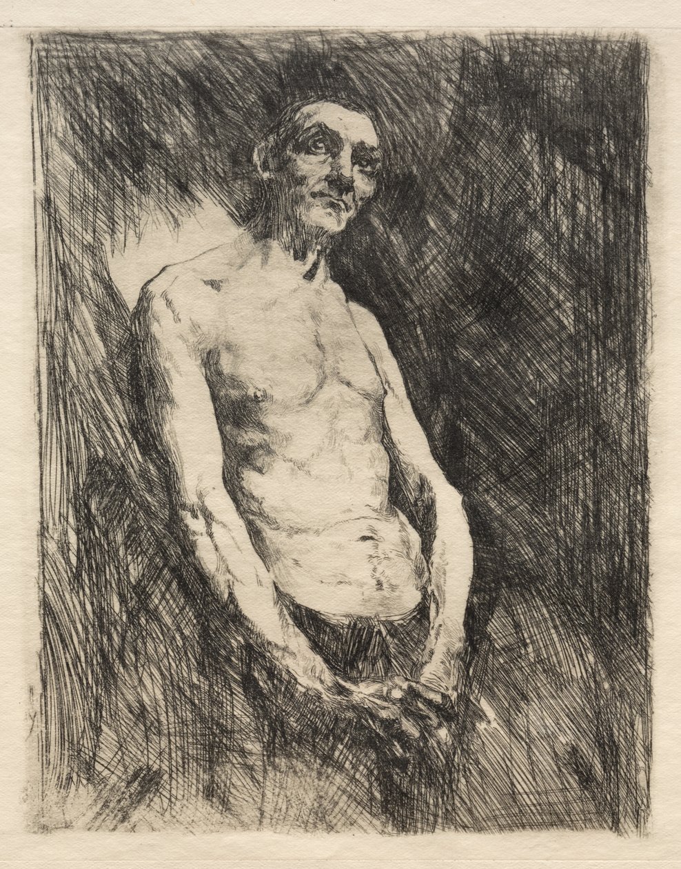 Félmeztelen férfi figura, 1800-as évek. alkotó: Robert Frederick Blum