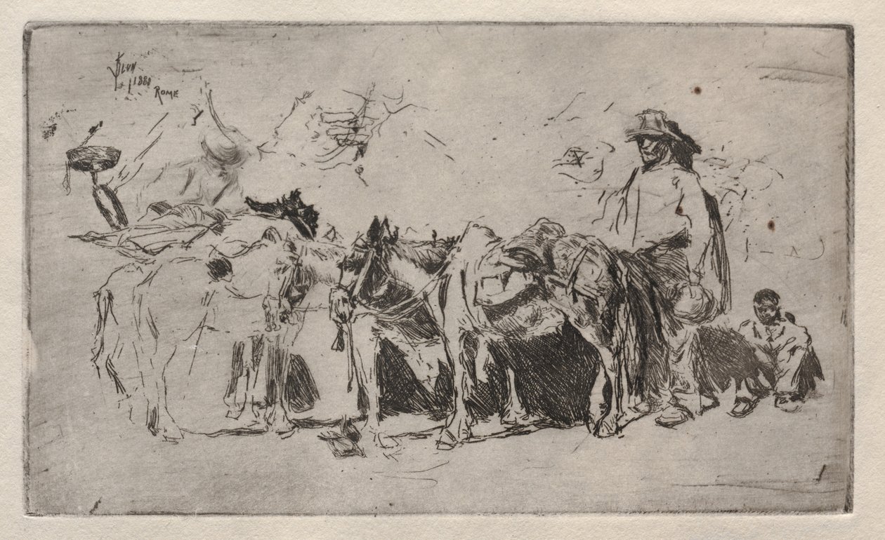 Emberek és szamarak, Róma alkotó: Robert Frederick Blum