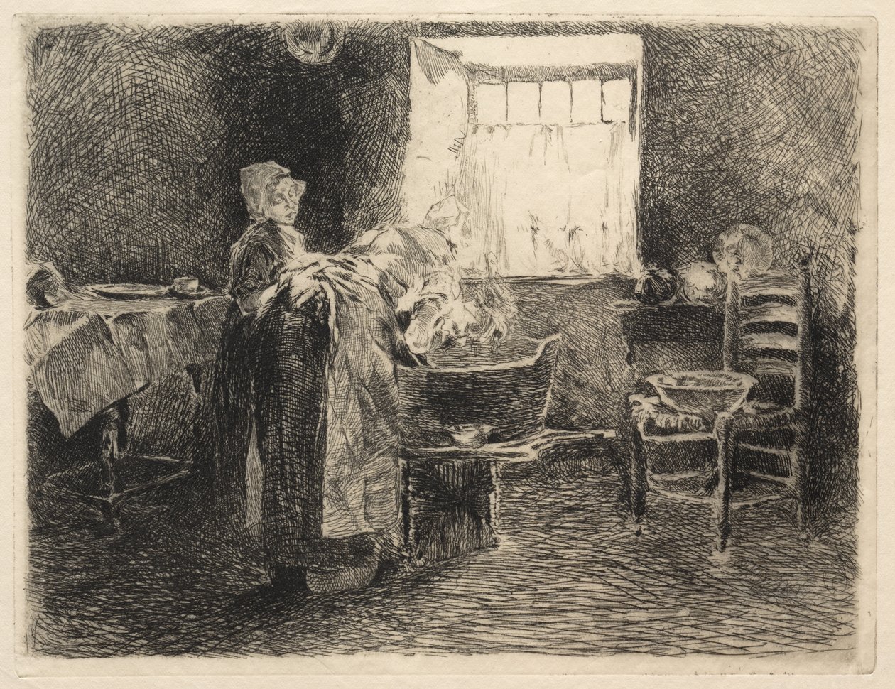 Hétfő reggel, Hollandia, 1800-as évek. alkotó: Robert Frederick Blum