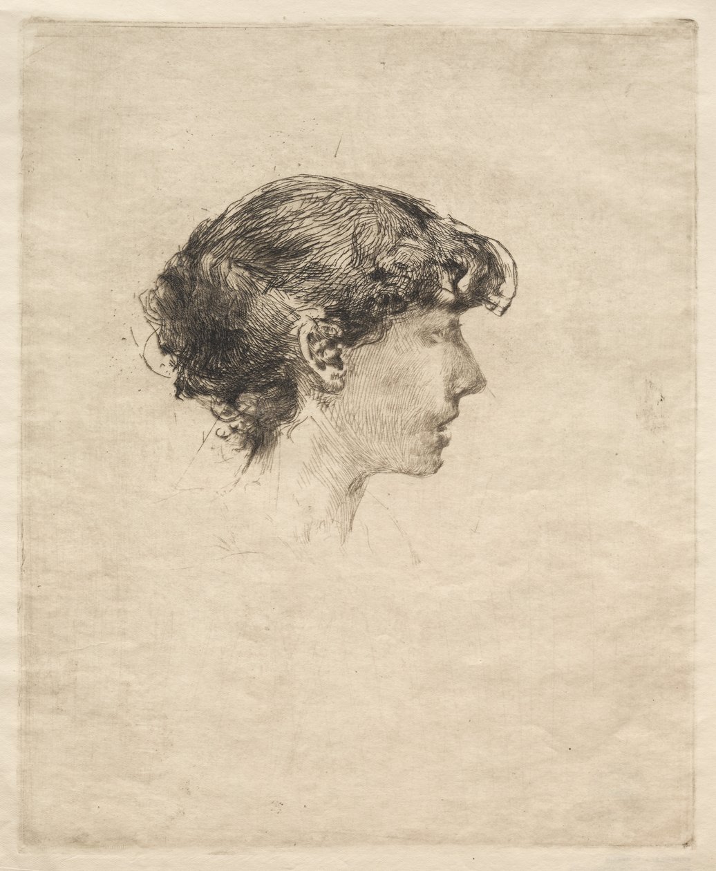 Egy lány profilja, 1800-as évek. alkotó: Robert Frederick Blum