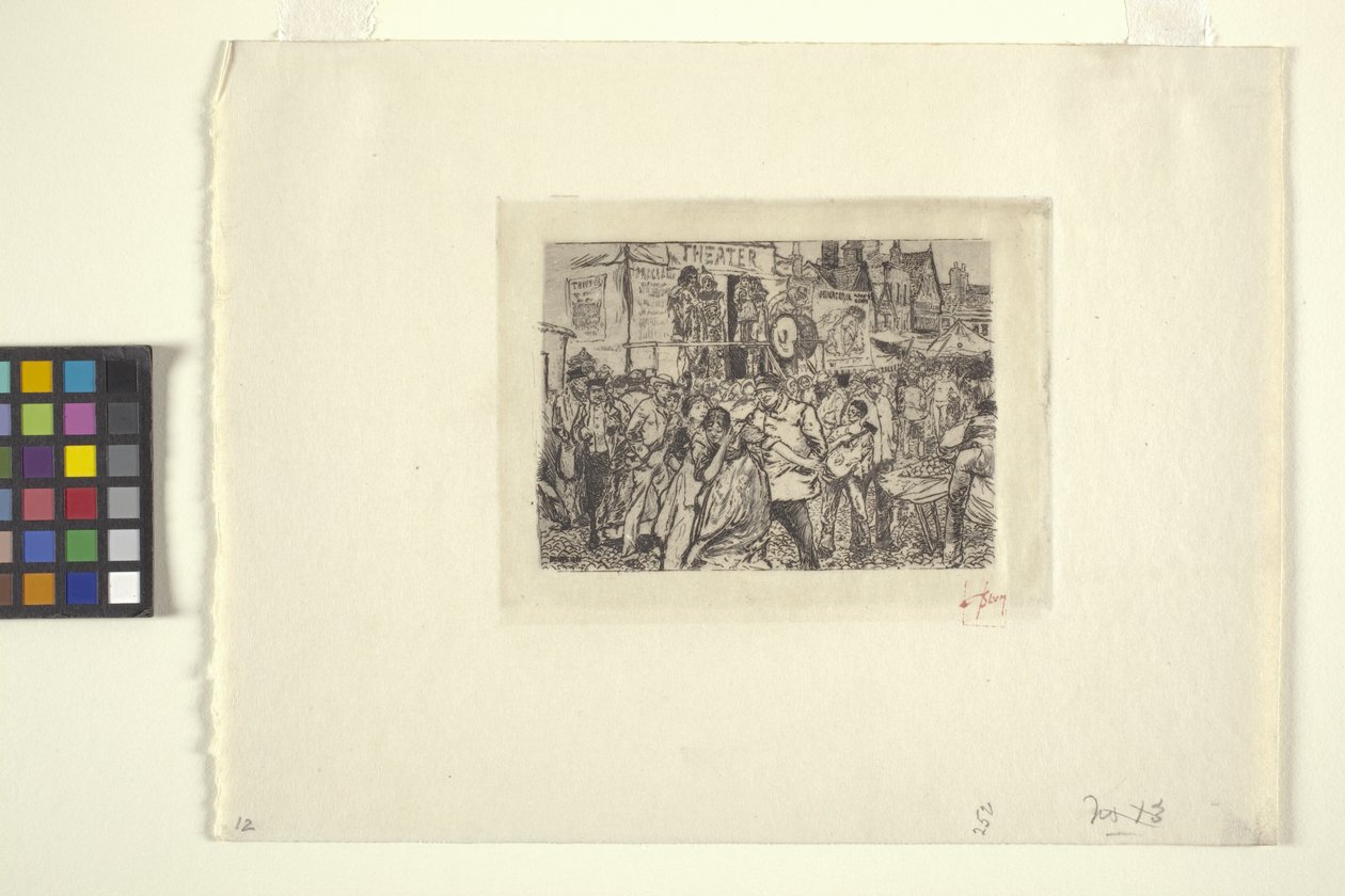 Jelenet a cirkuszban (tinta) alkotó: Robert Frederick Blum