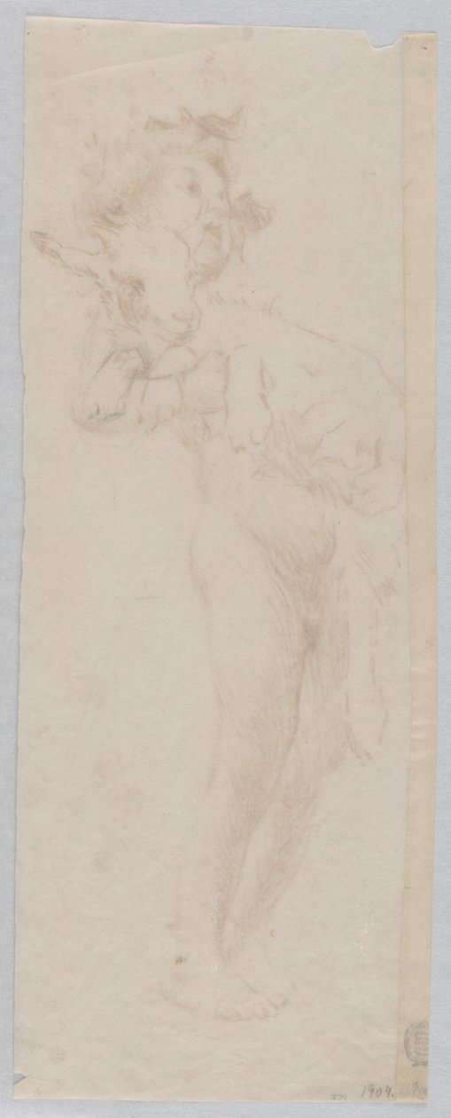 Tanulmány álló fiú és gyerek számára, „Vintage Festival”, Mendelssohn Glee Club, New York, NY alkotó: Robert Frederick Blum