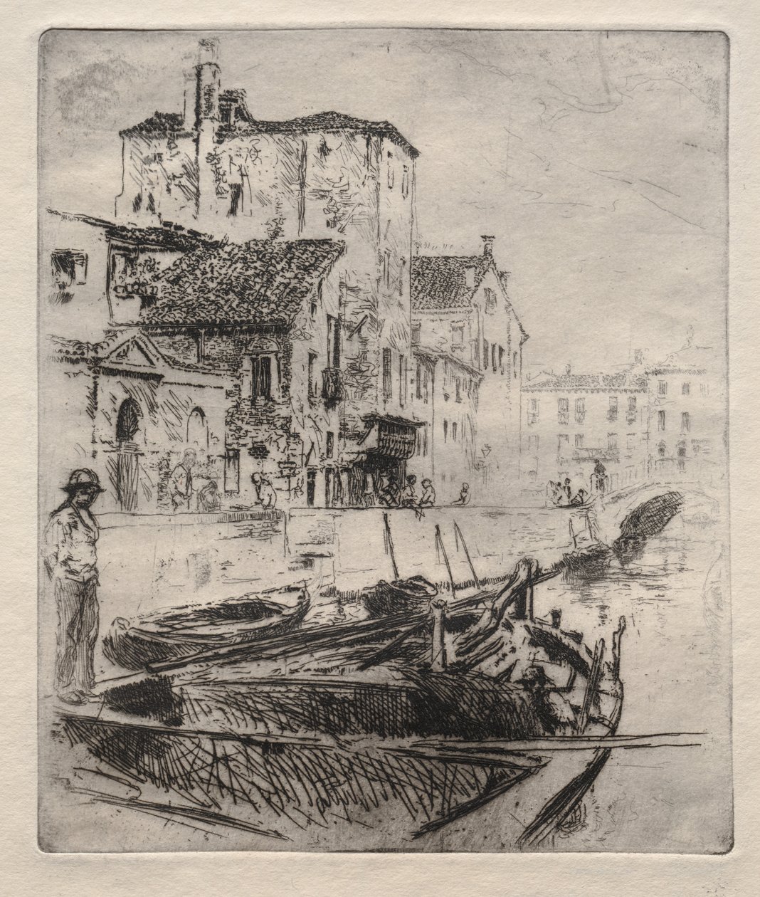 Velencei csatorna és csónakok, 8. szám, 1800-as évek. alkotó: Robert Frederick Blum
