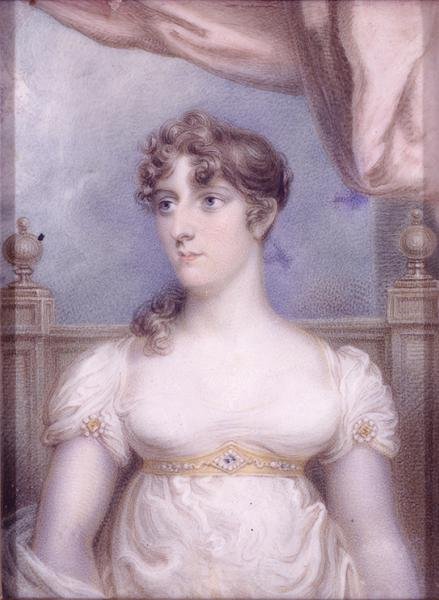Mrs Robert Fulton, 1810-1815 körül (akvarell elefántcsonton) alkotó: Robert Fulton