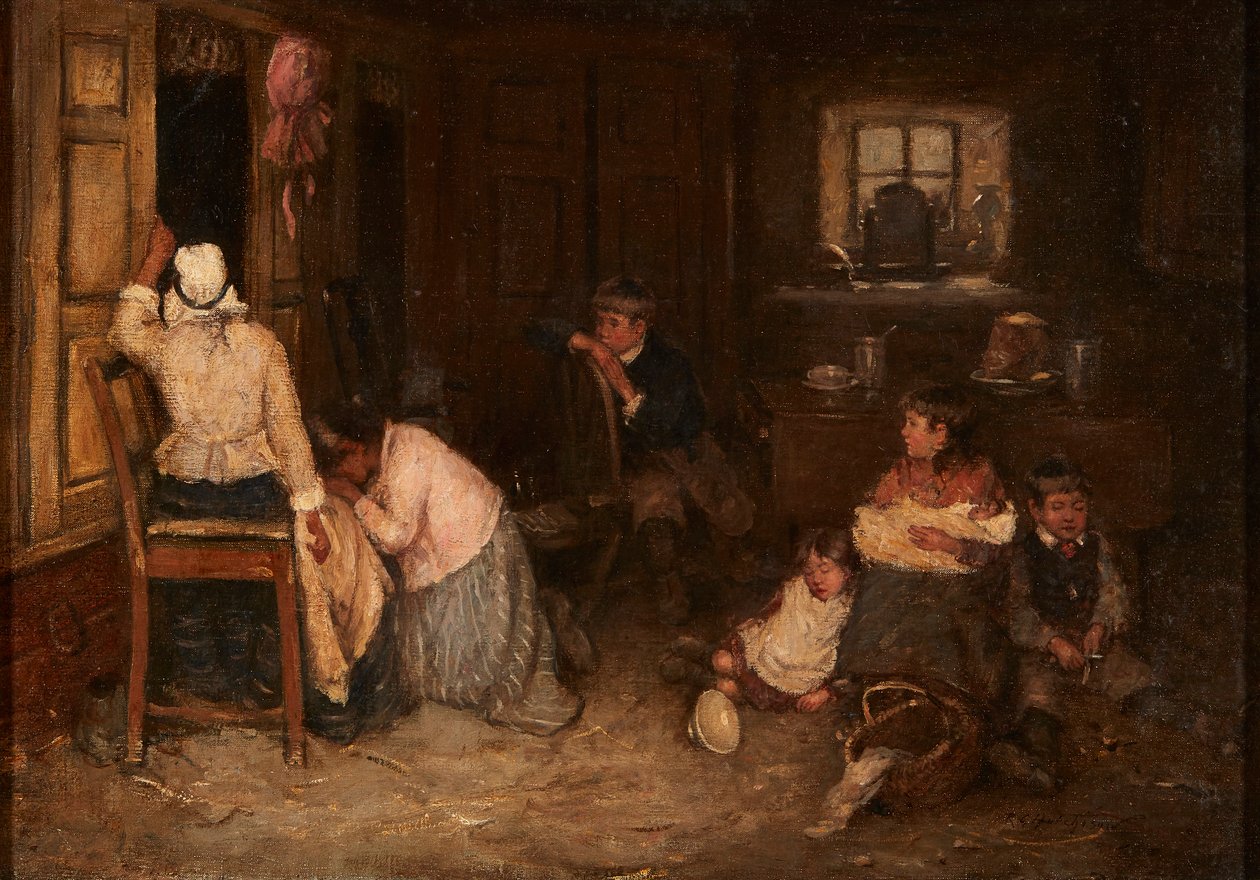 Szomorú hír (olaj, vászon) alkotó: Robert Gemmell Hutchison