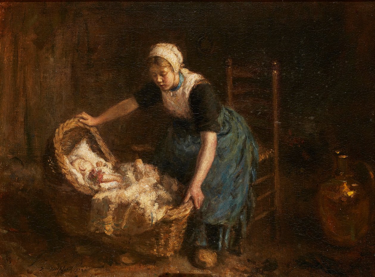 Aludj, baba, aludj (olaj, vászon) alkotó: Robert Gemmell Hutchison