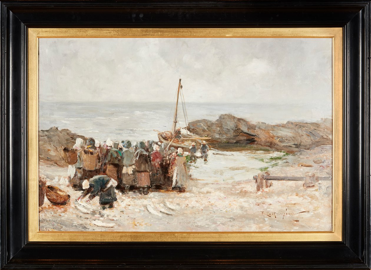 A halászok visszatérése (olaj, vászon) alkotó: Robert Gemmell Hutchison