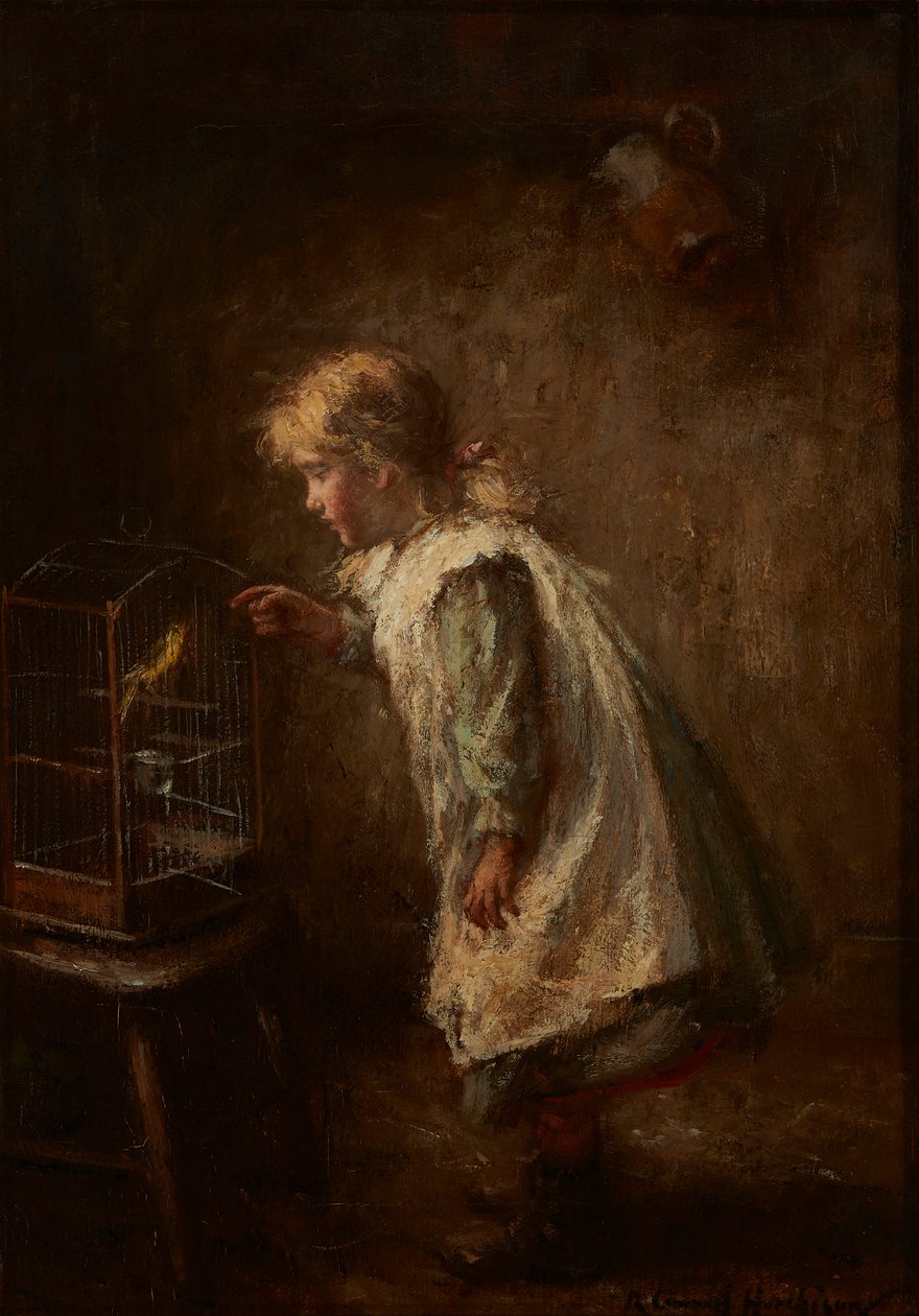 The Pet Canary (olaj, vászon) alkotó: Robert Gemmell Hutchison
