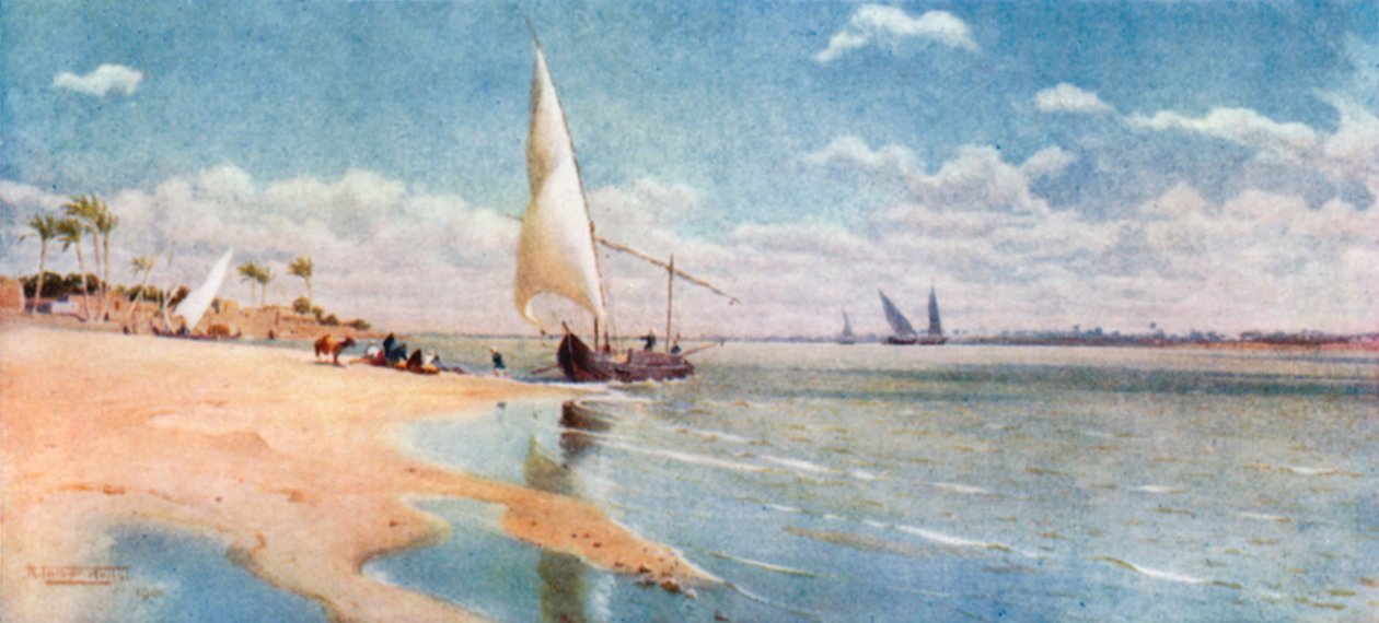 Egy szellős nap Ayatban (színes litográfia) alkotó: Robert George Talbot Kelly