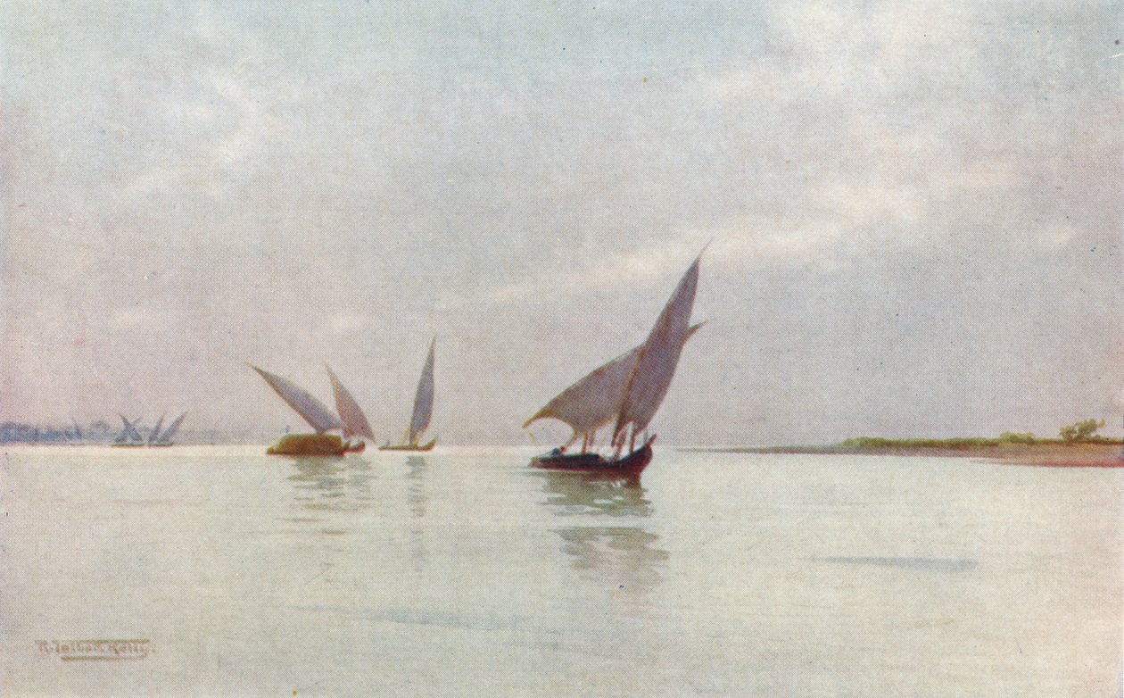 Egy ezüstös nap a Níluson, 1880, 1904 alkotó: Robert George Talbot Kelly