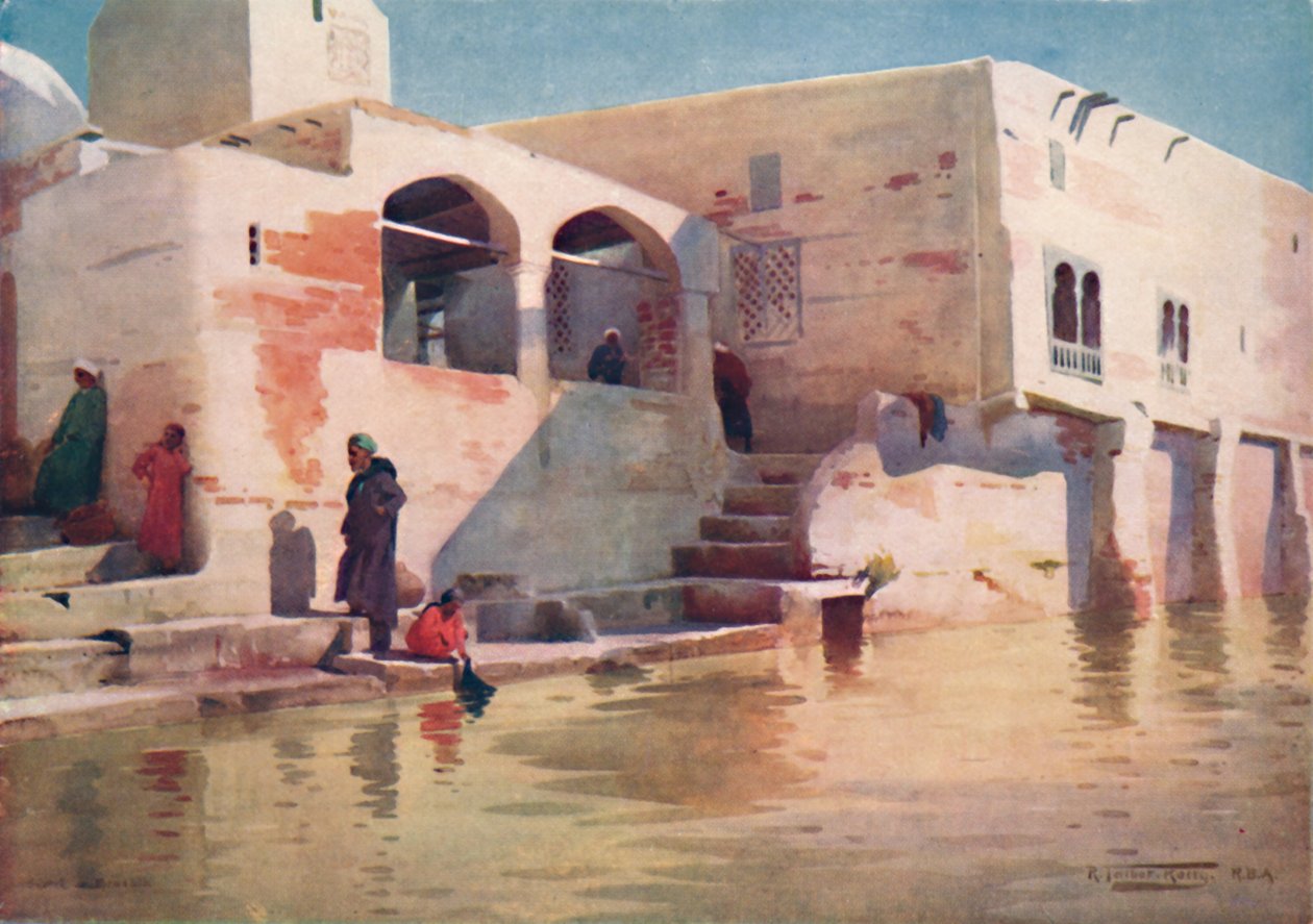 Vízparti mecset Menzalában, 1880, 1904 alkotó: Robert George Talbot Kelly