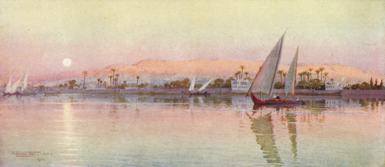 Kairó a folyóból-estből, 1880, 1904 alkotó: Robert George Talbot Kelly