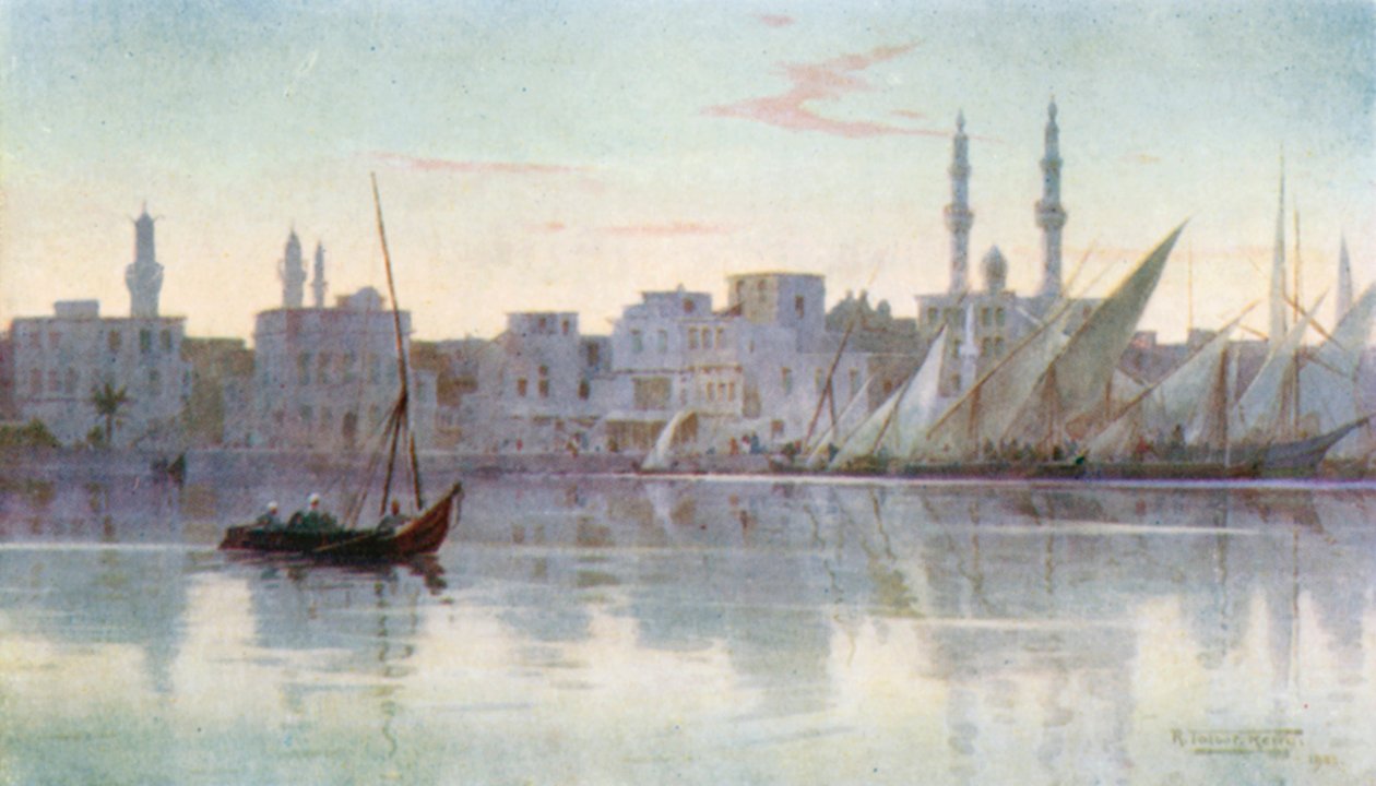 Kora reggel Damietta (színes litográfia) alkotó: Robert George Talbot Kelly