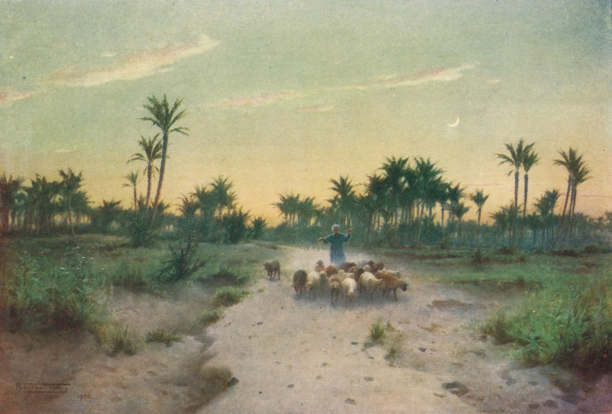 Gosen földjén – Este, 1880, 1904 alkotó: Robert George Talbot Kelly