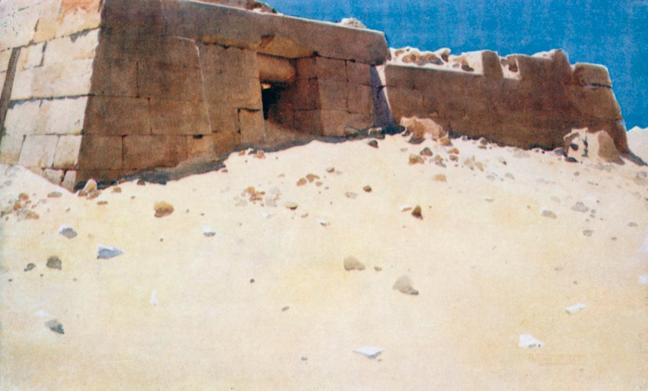 Mastaba a második piramis alatt (színes litográfia) alkotó: Robert George Talbot Kelly