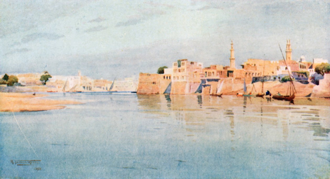 Mit Gamr a Nílus alsó folyásánál (színes litográfia) alkotó: Robert George Talbot Kelly
