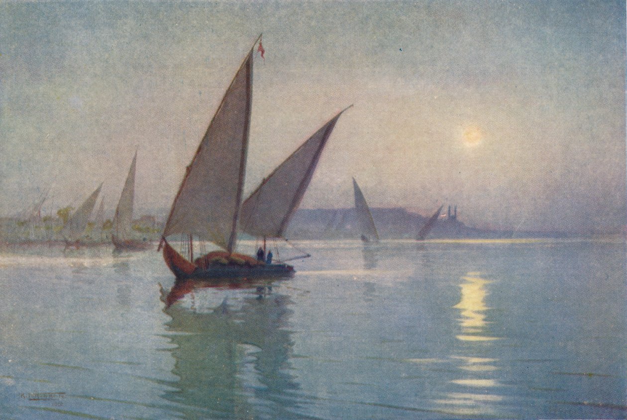Holdfény a Níluson, Kairó közelében, 1880, 1904 alkotó: Robert George Talbot Kelly