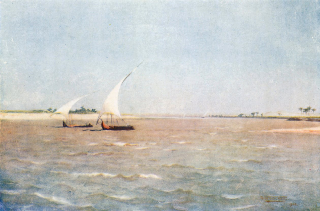 Északi szél a Felső-Níluson (színes litográfia) alkotó: Robert George Talbot Kelly