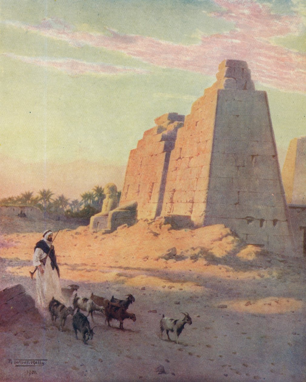 „Pylon at Karnak”, 1880, 1904 alkotó: Robert George Talbot Kelly