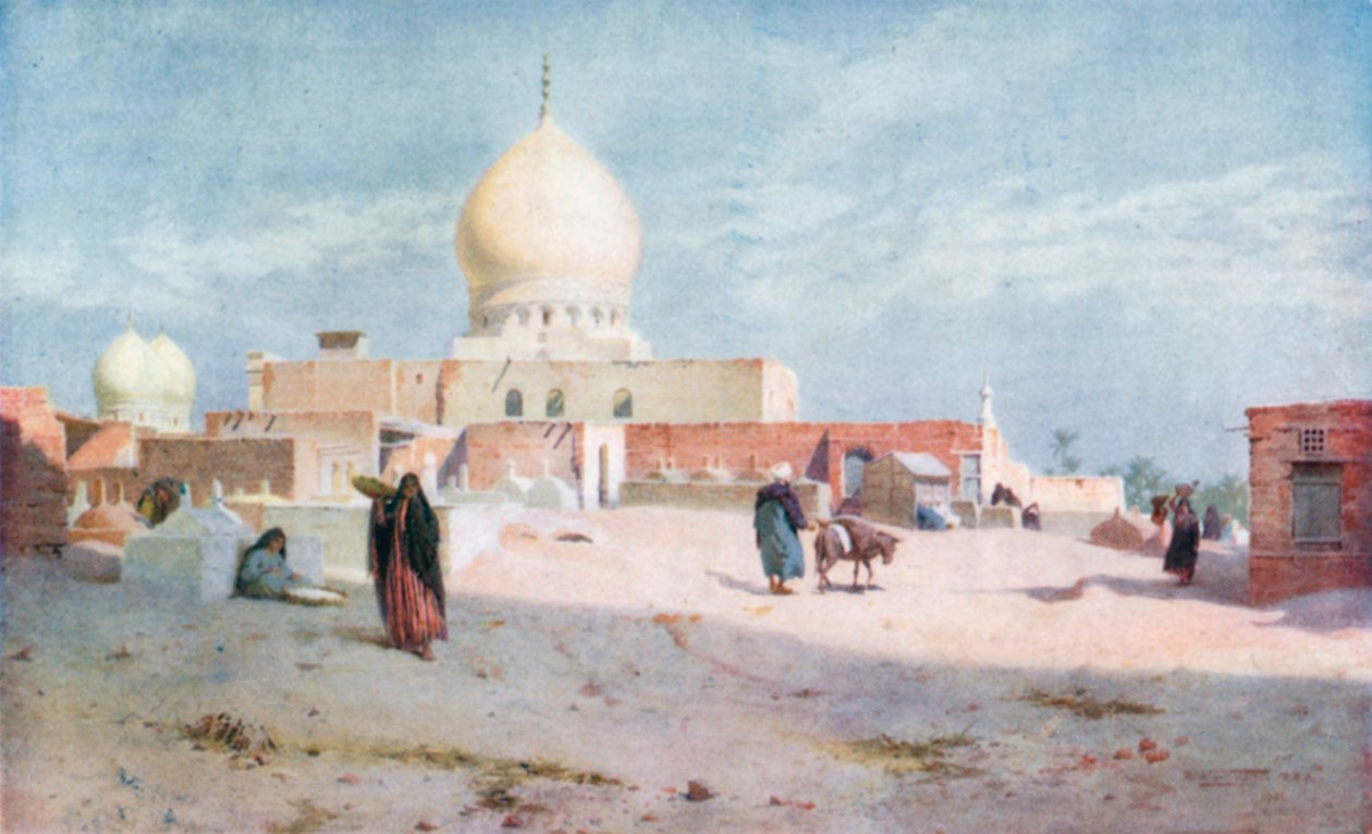 Sheykh sírja Damittában (színes litográfia) alkotó: Robert George Talbot Kelly