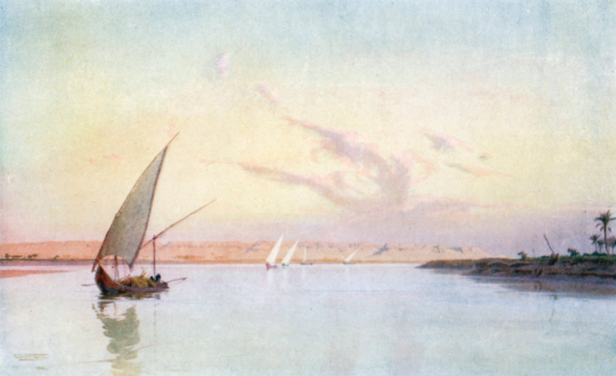 Tel-el-Amarna, a Felső-Níluson (színes litográfia) alkotó: Robert George Talbot Kelly