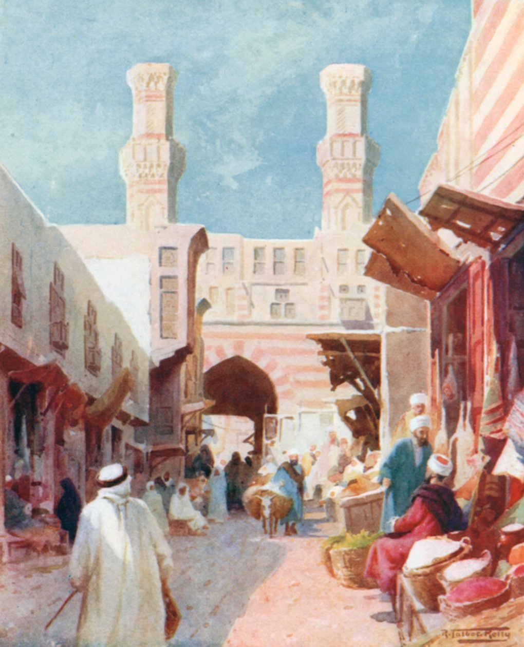 Bab-Zaweyla (színes litográfia) alkotó: Robert George Talbot Kelly