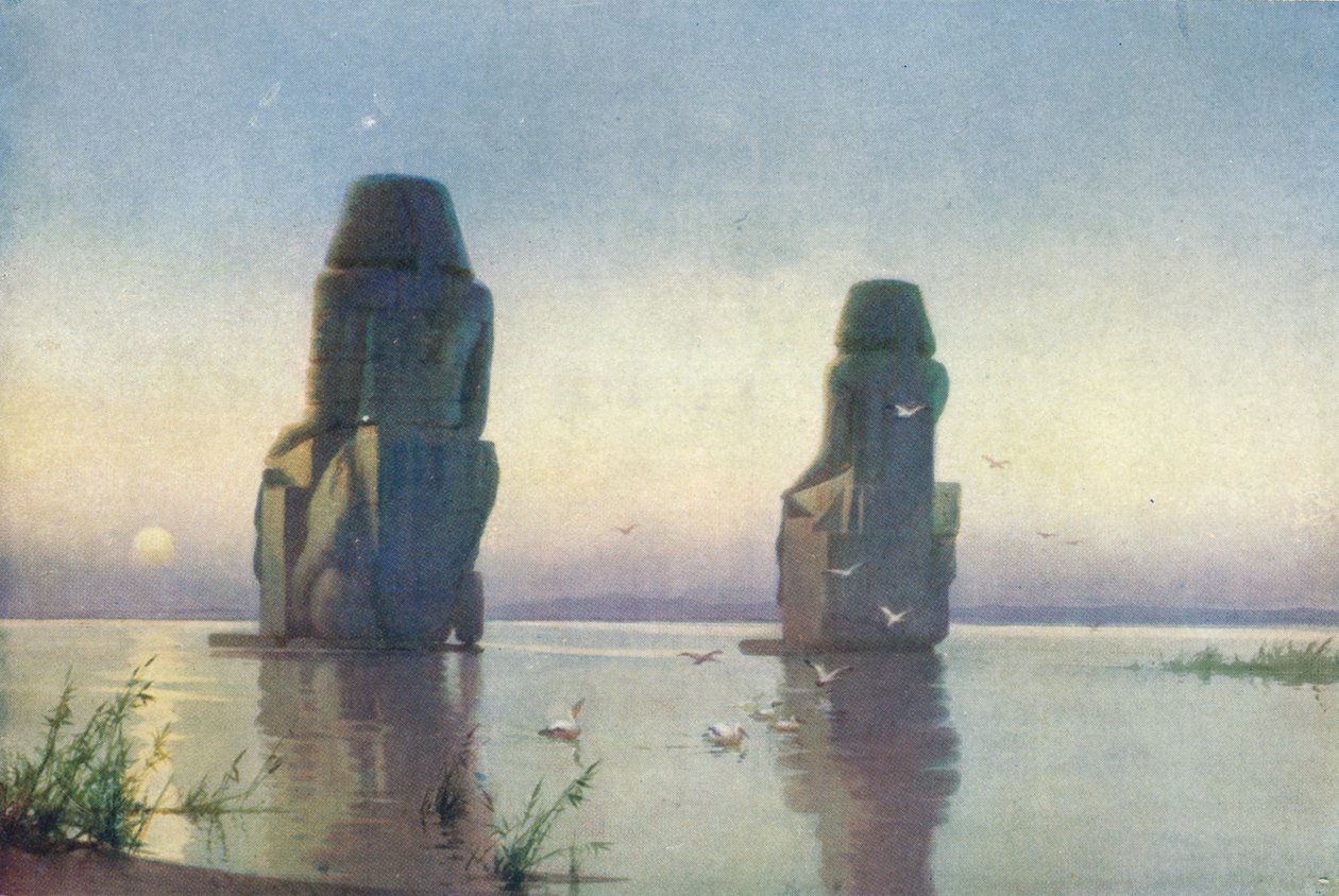 A thébai kolosszusok – Holdkelte, 1880, 1904 alkotó: Robert George Talbot Kelly