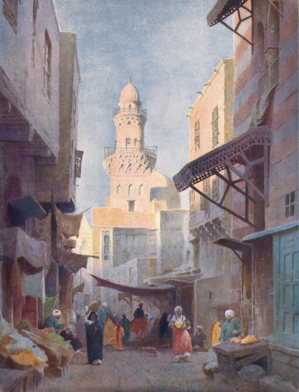 A Gamalieh és Babaas szultán mecsete, Kairó, 1880, 1904 alkotó: Robert George Talbot Kelly