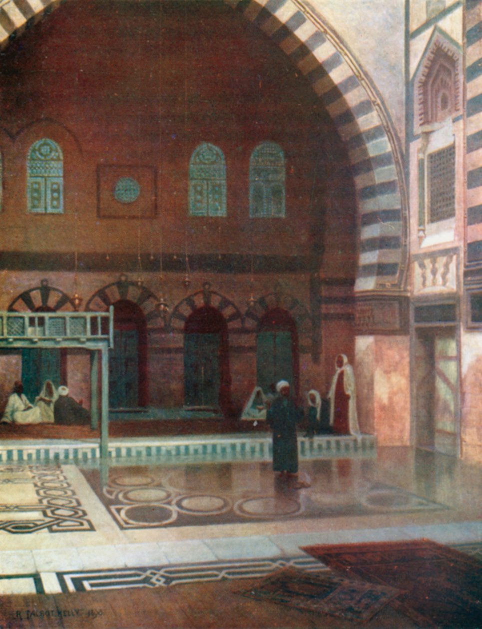 Az imaház (színes litográfia) alkotó: Robert George Talbot Kelly