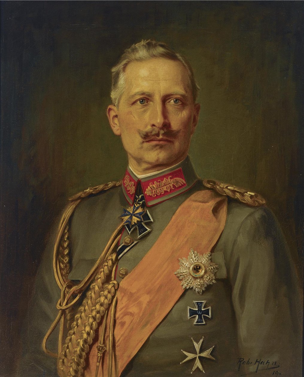 Vilmos német császár 1859-1941, porosz király portréja, 1911 alkotó: Robert Hahn