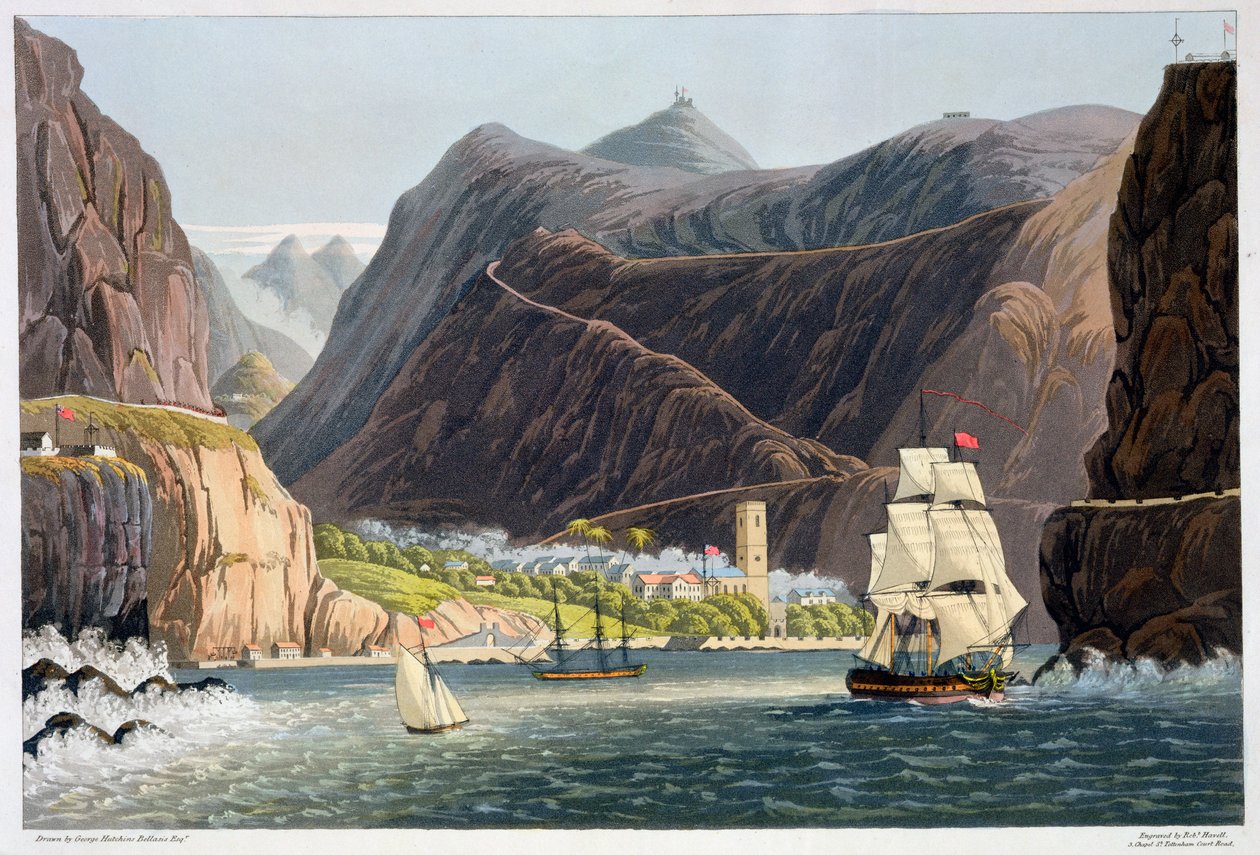 Az utak, Szent Ilona, 1815 alkotó: Robert Havell