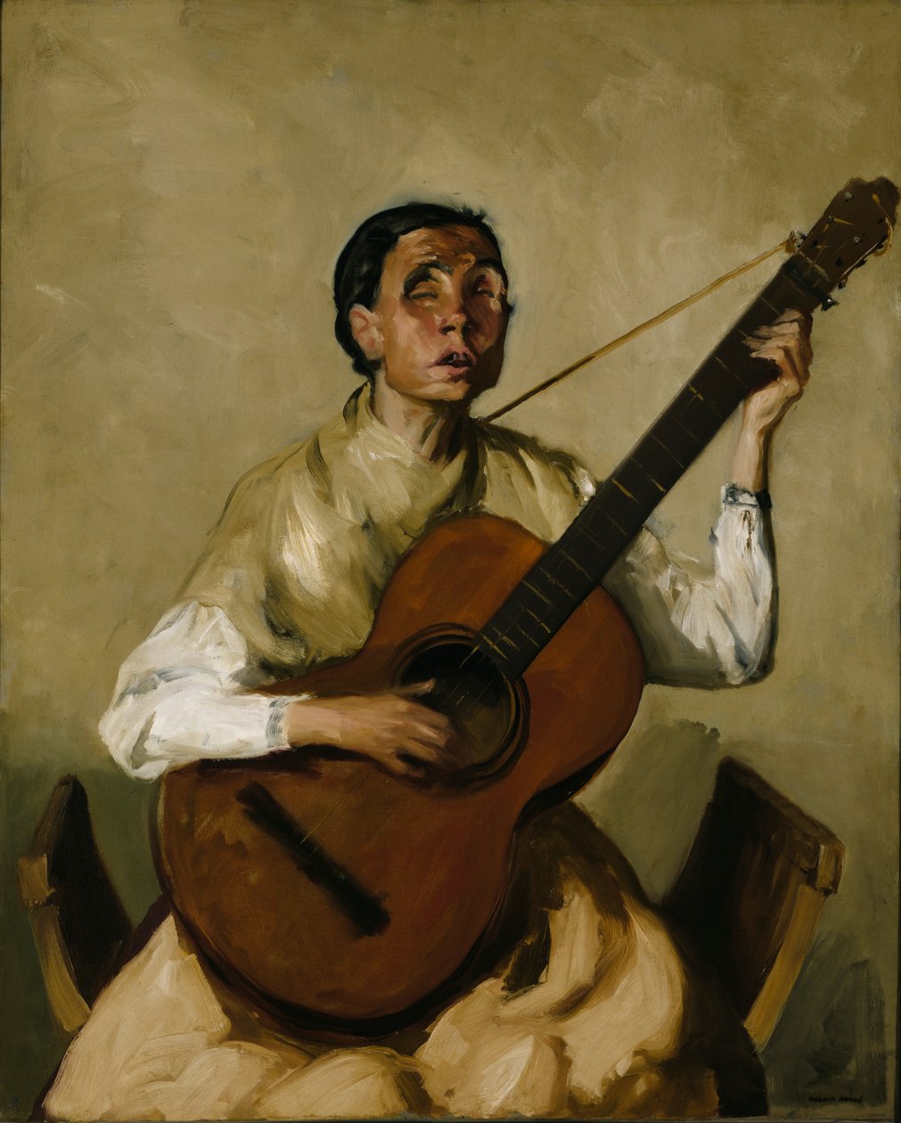 Vak spanyol énekes, 1912. alkotó: Robert Henri