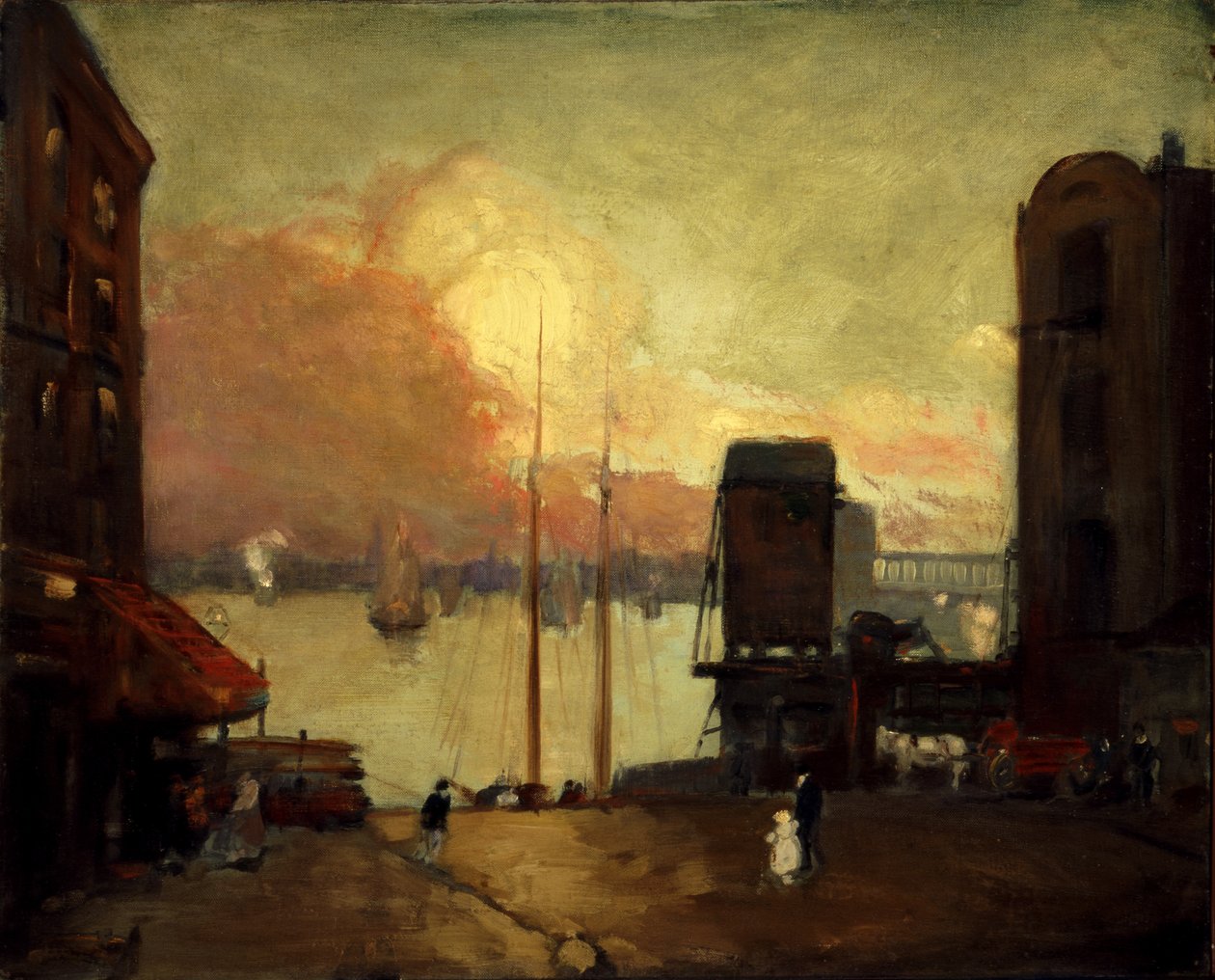 Gomolyfelhők, East River, 1901-1902. alkotó: Robert Henri
