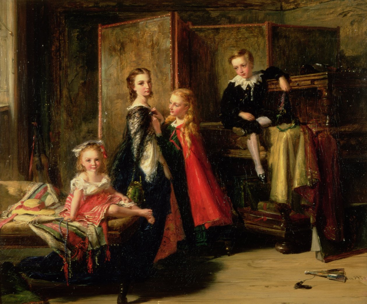 Öltözködés a színjátékhoz: Patrick Allan Fraser gyermekei, 1886 alkotó: Robert Herdman